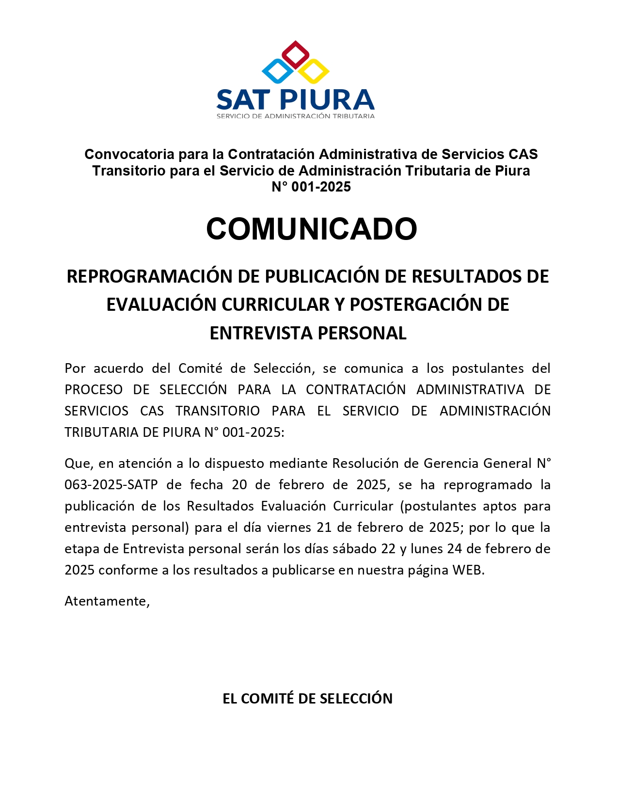 comunicado 2025