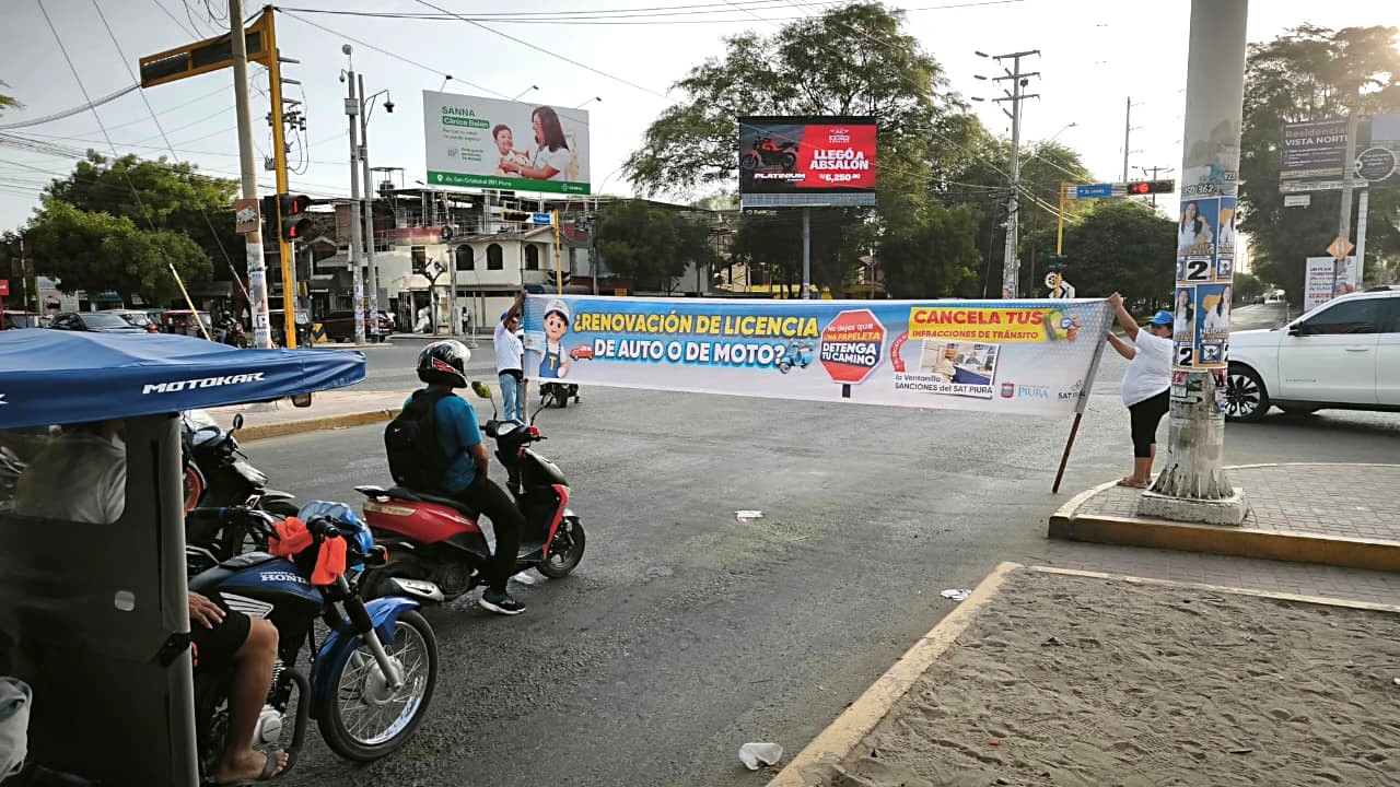 “ROMPETRÁFICO”: SAT PIURA DIFUNDE SISTEMA DEL MTC QUE IMPIDE RENOVAR BREVETE CON DEUDAS