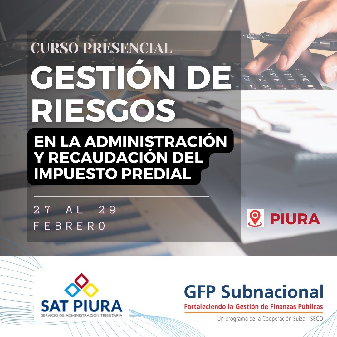 CURSO GESTIÓN DE RIESGOS EN LA RECAUDACIÓN DEL IMPUESTO PREDIAL